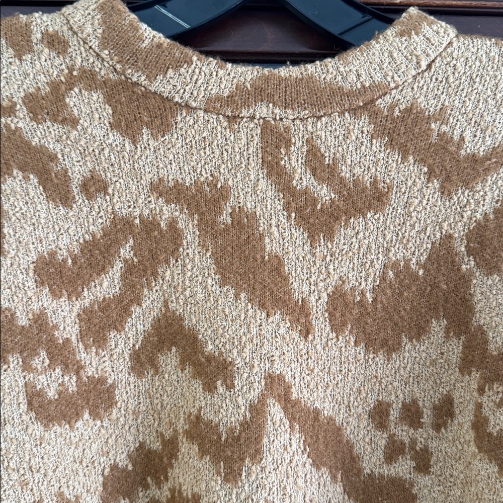 Ulla Johnson Tan and Brown Crewneck Sweater - Picture 2 of 3